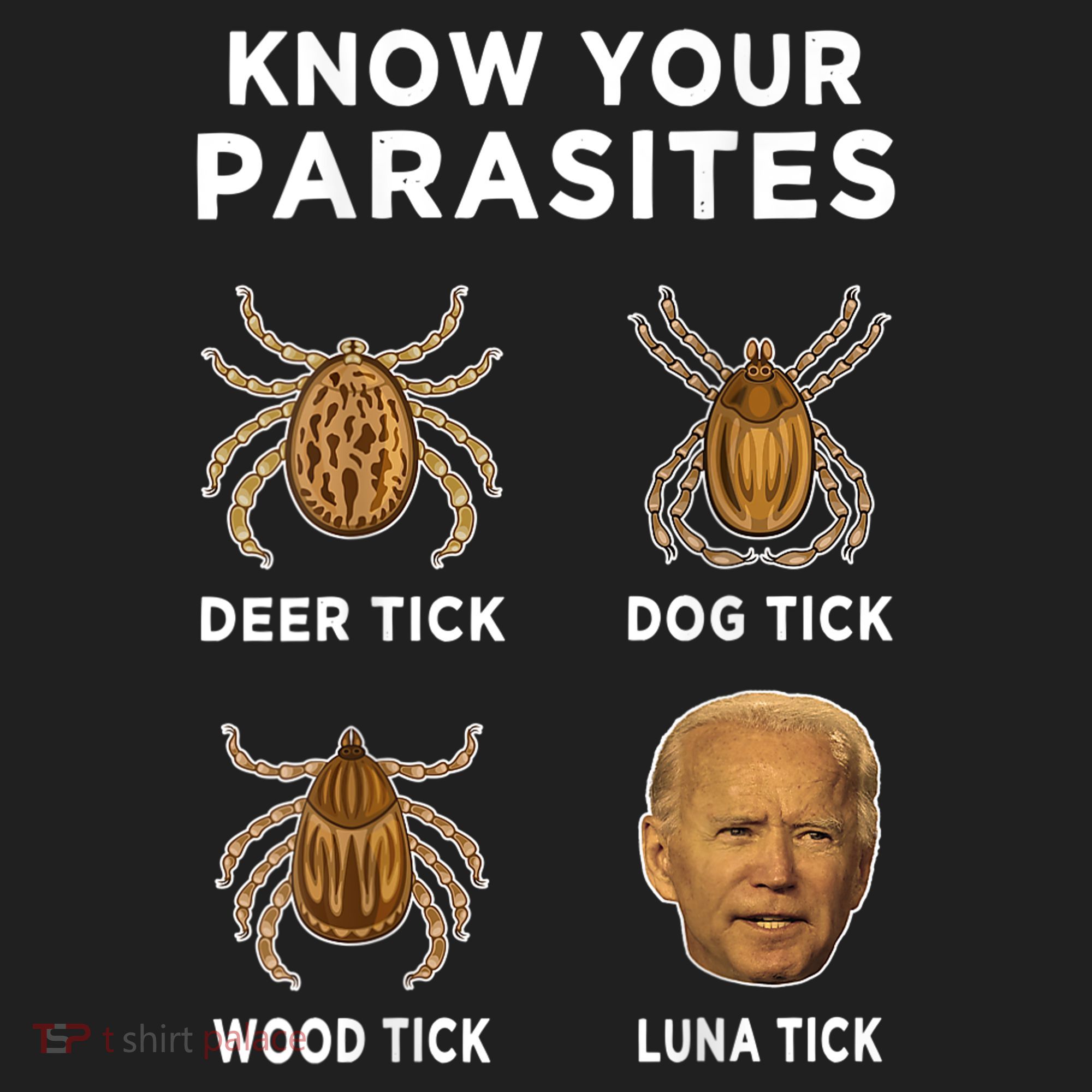 Know Your Parasites Funny Anti Joe Biden (On Back) Golf Towel