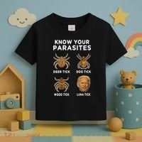 Know Your Parasites Funny Anti Joe Biden (On Back) Toddler T-Shirt thumb 3