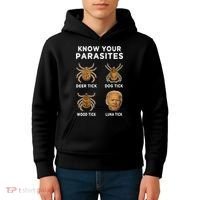 Know Your Parasites Funny Anti Joe Biden (On Back) Kids Hoodie thumb 4