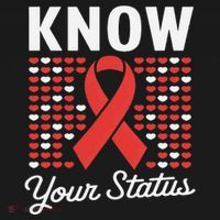 Know Your Status Red Ribbon And Hearts Hiv & Aids Awareness Women's Hoodie thumb 2