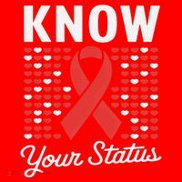 Know Your Status Red Ribbon And Hearts Hiv & Aids Awareness Santa Hat thumb 1