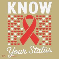 Know Your Status Red Ribbon And Hearts Hiv & Aids Awareness Mousepad thumb 1