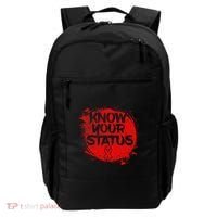 Know Your Status World Hiv Aids Awareness Day Red Ribbon Backpack thumb 0