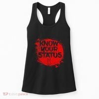 Know Your Status World Hiv Aids Awareness Day Red Ribbon Women's Tank Top thumb 0