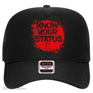 Know Your Status World Hiv Aids Awareness Day Red Ribbon Hat