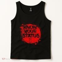 Know Your Status World Hiv Aids Awareness Day Red Ribbon Tank Top thumb 2
