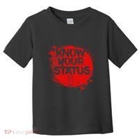 Know Your Status World Hiv Aids Awareness Day Red Ribbon Toddler T-Shirt thumb 0
