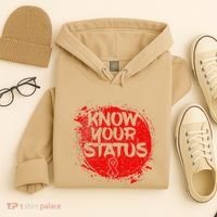 Know Your Status World Hiv Aids Awareness Day Red Ribbon Hoodie thumb 4