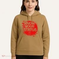 Know Your Status World Hiv Aids Awareness Day Red Ribbon Hoodie thumb 5