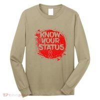 Know Your Status World Hiv Aids Awareness Day Red Ribbon Long Sleeve Shirt thumb 0