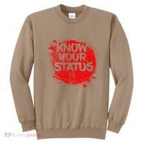 Know Your Status World Hiv Aids Awareness Day Red Ribbon Sweatshirt thumb 0