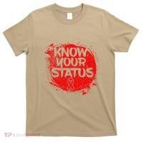 Know Your Status World Hiv Aids Awareness Day Red Ribbon T-Shirt thumb 0