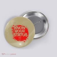 Know Your Status World Hiv Aids Awareness Day Red Ribbon Button thumb 0