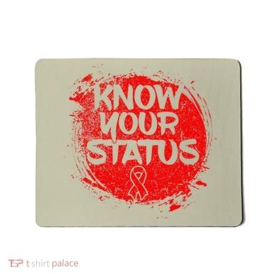 Know Your Status World Hiv Aids Awareness Day Red Ribbon Mousepad