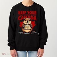 Keep Your Tiny Hands Off Canada Is Not For Sale Funny Women's Sweatshirt thumb 0