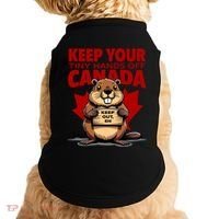 Keep Your Tiny Hands Off Canada Is Not For Sale Funny Doggie Tank thumb 0