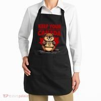Keep Your Tiny Hands Off Canada Is Not For Sale Funny Apron thumb 2