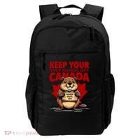 Keep Your Tiny Hands Off Canada Is Not For Sale Funny Backpack thumb 0