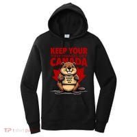 Keep Your Tiny Hands Off Canada Is Not For Sale Funny Women's Hoodie thumb 0