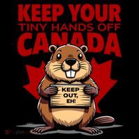 Keep Your Tiny Hands Off Canada Is Not For Sale Funny Women's Hoodie thumb 2