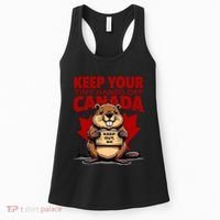 Keep Your Tiny Hands Off Canada Is Not For Sale Funny Women's Tank Top thumb 0