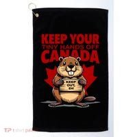 Keep Your Tiny Hands Off Canada Is Not For Sale Funny Golf Towel thumb 0