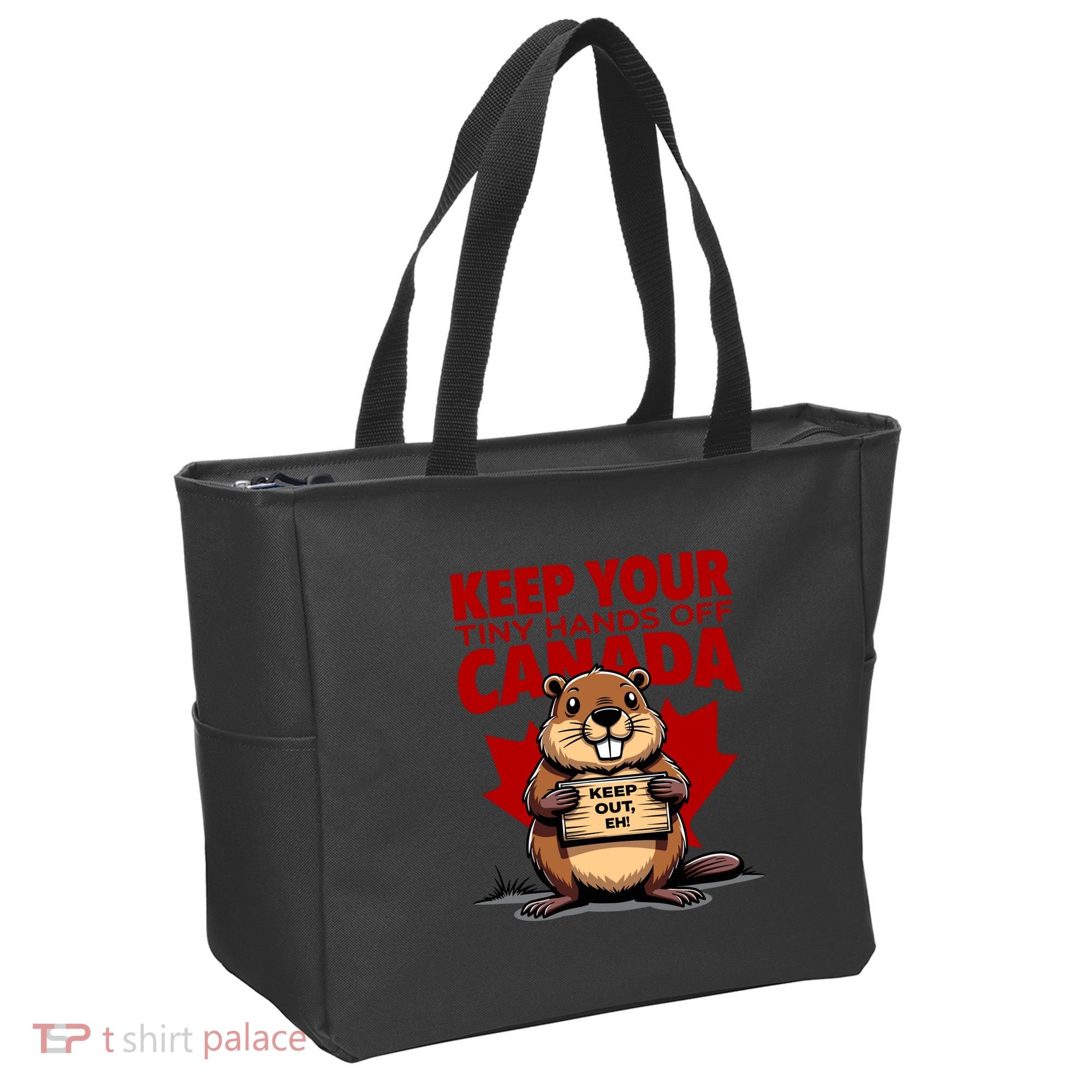 Keep Your Tiny Hands Off Canada Is Not For Sale Funny Tote Bag