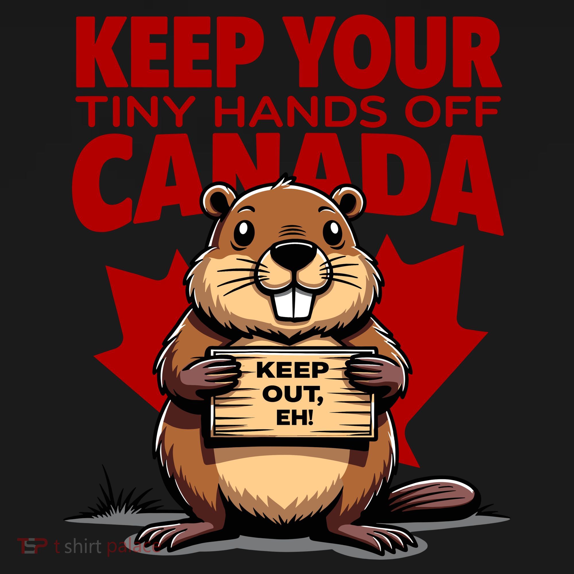 Keep Your Tiny Hands Off Canada Is Not For Sale Funny Tote Bag