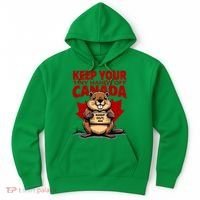 Keep Your Tiny Hands Off Canada Is Not For Sale Funny Hoodie thumb 0