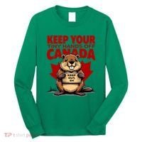 Keep Your Tiny Hands Off Canada Is Not For Sale Funny Long Sleeve Shirt thumb 0