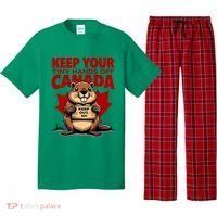 Keep Your Tiny Hands Off Canada Is Not For Sale Funny Pajama Set thumb 0