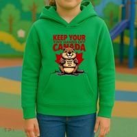 Keep Your Tiny Hands Off Canada Is Not For Sale Funny Kids Hoodie thumb 3