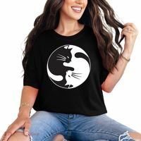 Kawaki Ying Yang Cat Comfort Colors T-Shirt thumb 0