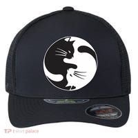 Kawaki Ying Yang Cat Flexfit Unipanel Trucker Cap thumb 0
