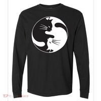 Kawaki Ying Yang Cat Comfort Colors Heavyweight Long Sleeve T-Shirt thumb 0