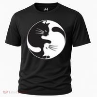 Kawaki Ying Yang Cat Cooling Performance Crew T-Shirt thumb 0