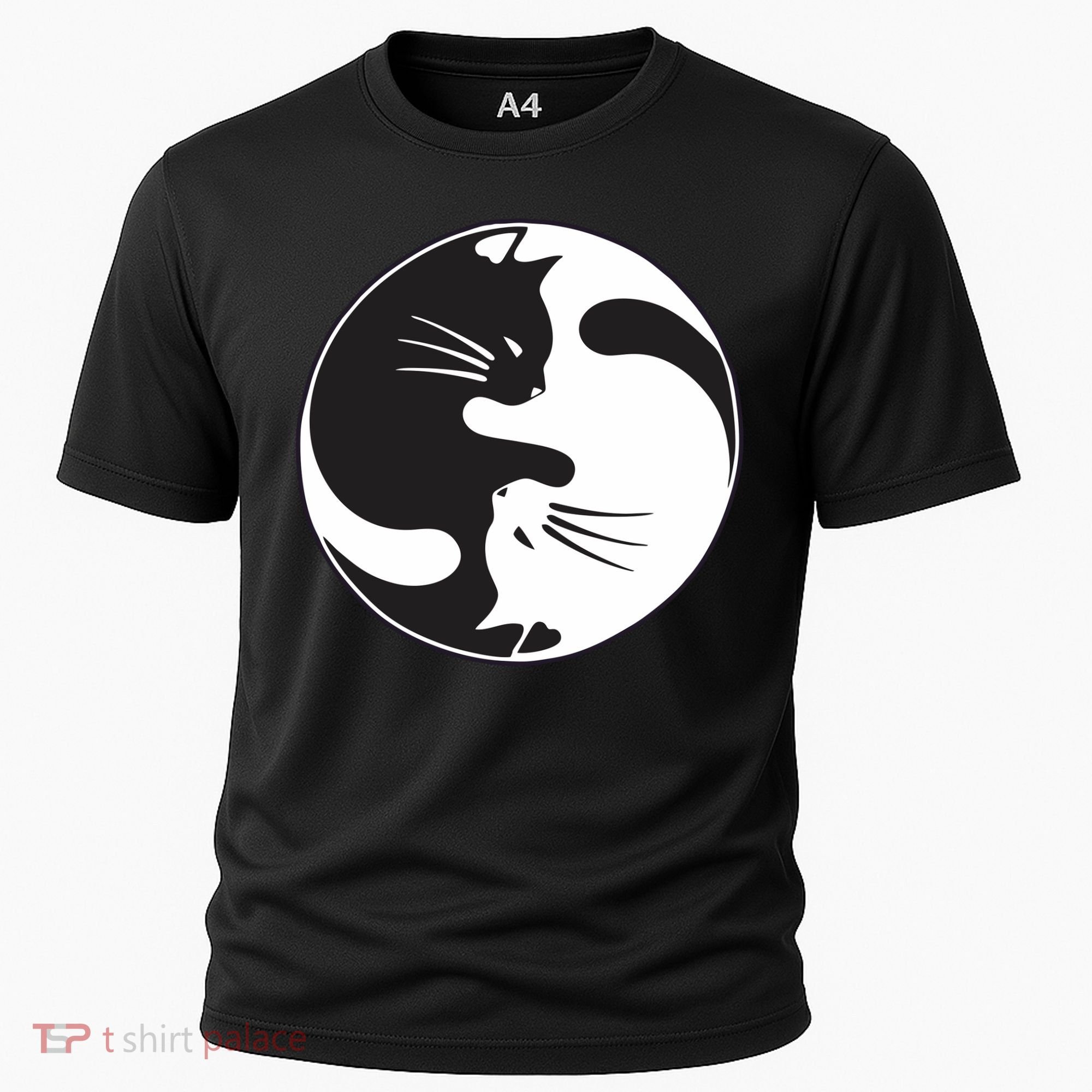 Kawaki Ying Yang Cat Cooling Performance Crew T-Shirt