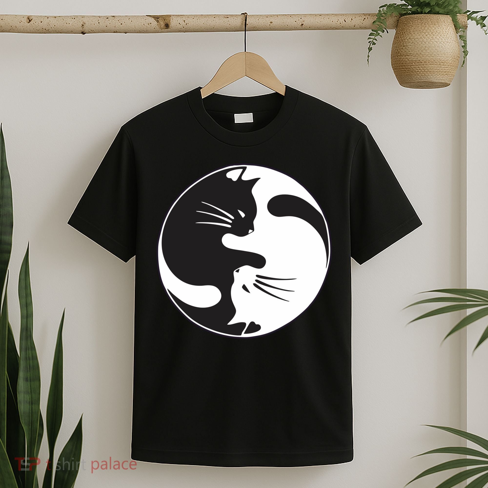 Kawaki Ying Yang Cat T-Shirt