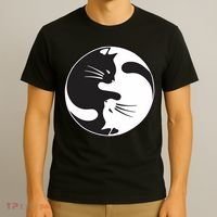 Kawaki Ying Yang Cat T-Shirt thumb 3