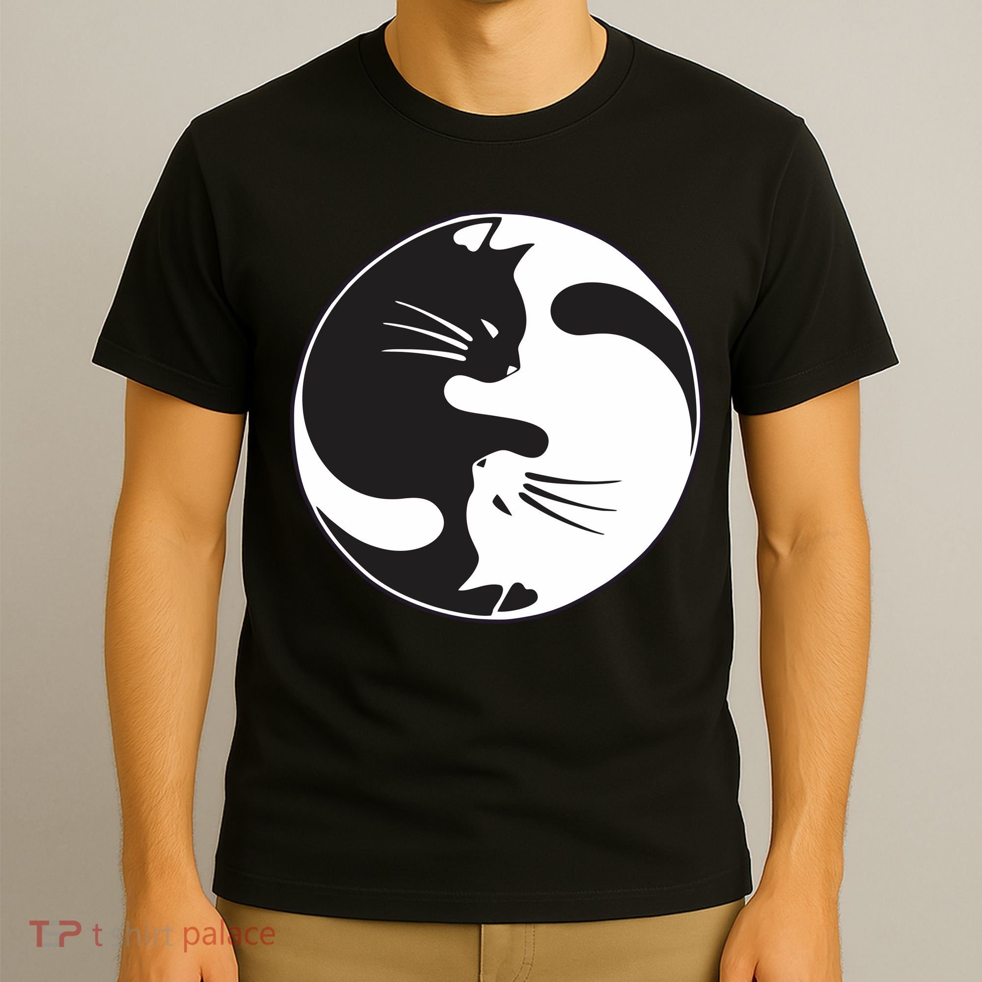 Kawaki Ying Yang Cat T-Shirt