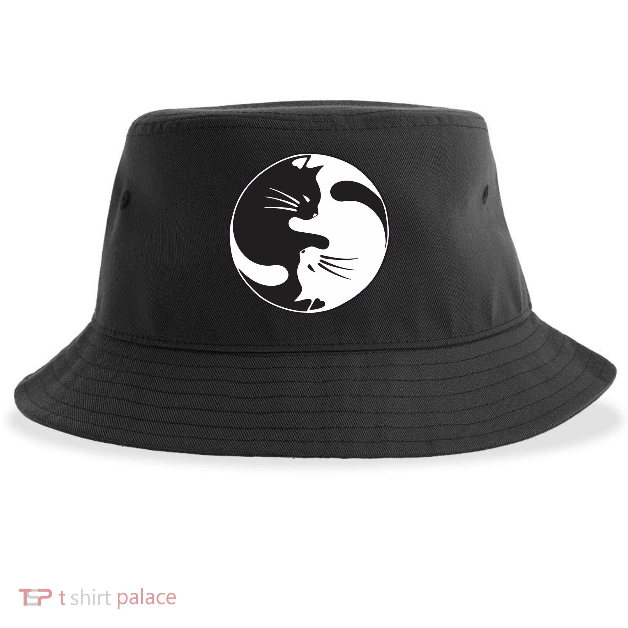 Kawaki Ying Yang Cat Sustainable Bucket Hat