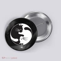 Kawaki Ying Yang Cat Button thumb 0