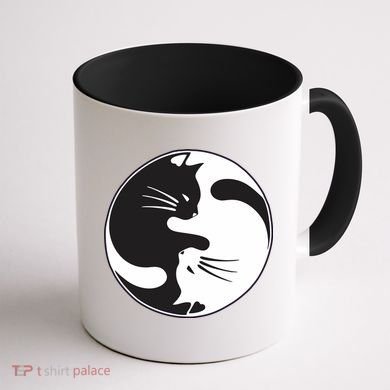 Kawaki Ying Yang Cat Coffee Mug back