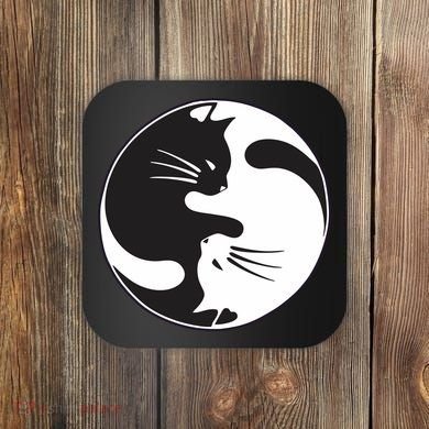 Kawaki Ying Yang Cat Coaster