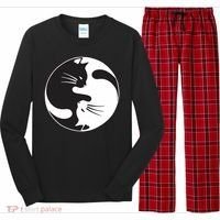 Kawaki Ying Yang Cat Long Sleeve Pajama Set thumb 0