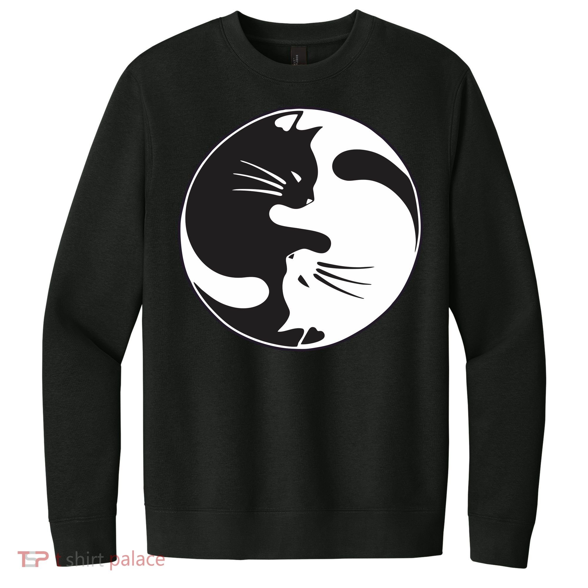 Kawaki Ying Yang Cat V.I.T. Fleece Crew Sweatshirt