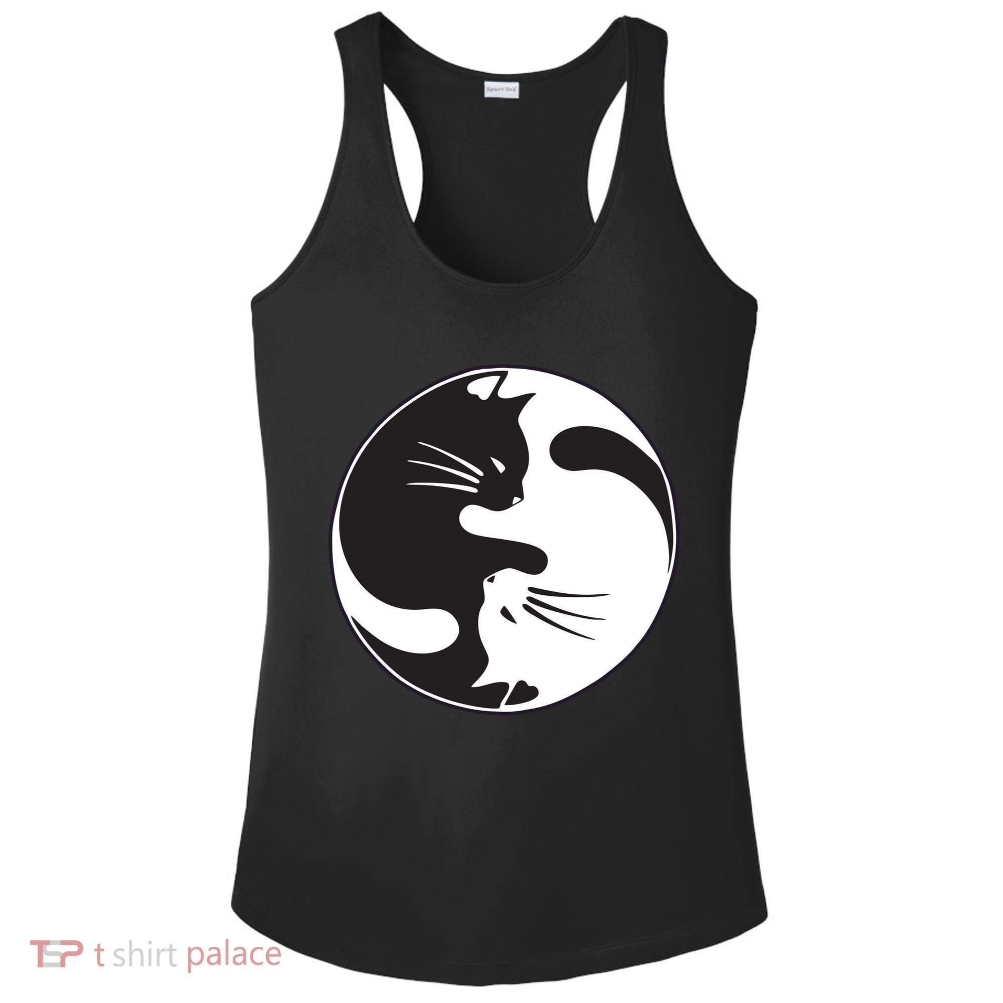 Kawaki Ying Yang Cat Ladies PosiCharge Competitor Racerback Tank