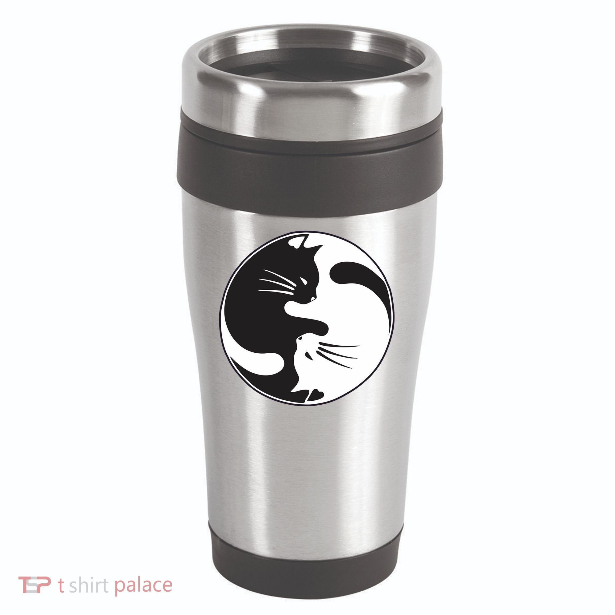Kawaki Ying Yang Cat 16oz Travel Tumbler