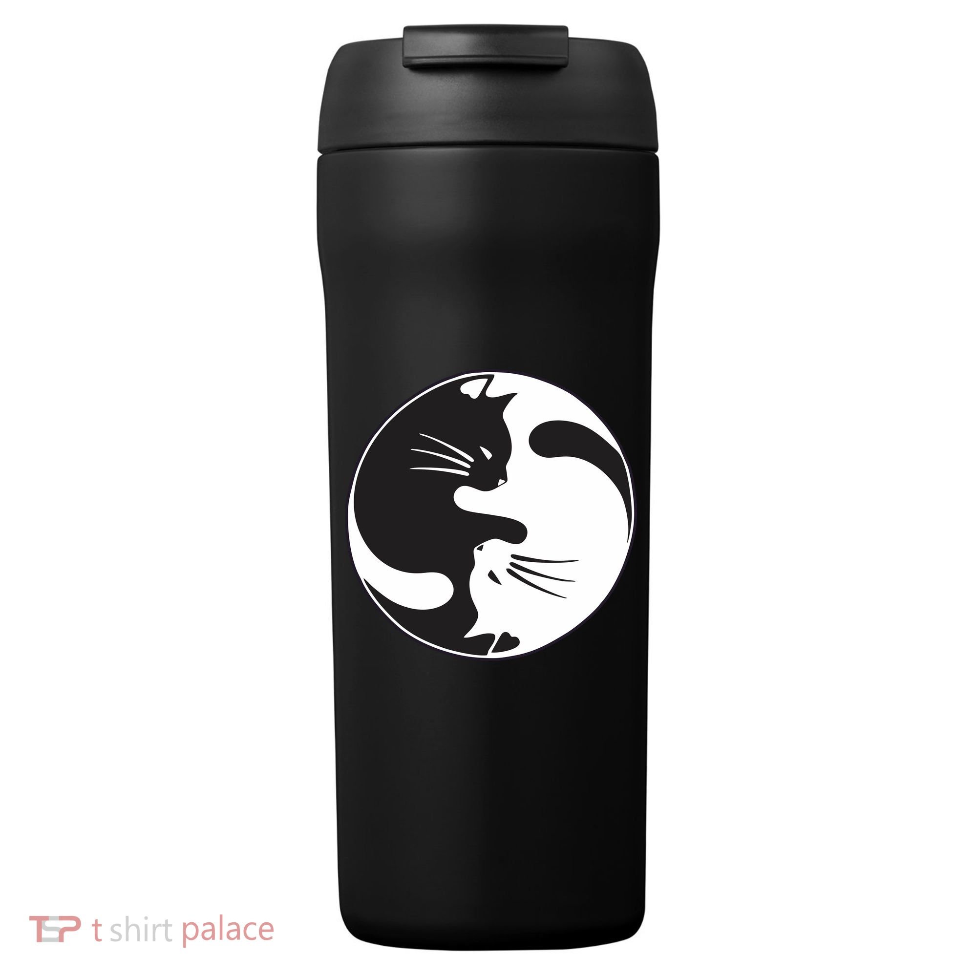 Kawaki Ying Yang Cat 24oz Duet Stainless Steel Tumbler