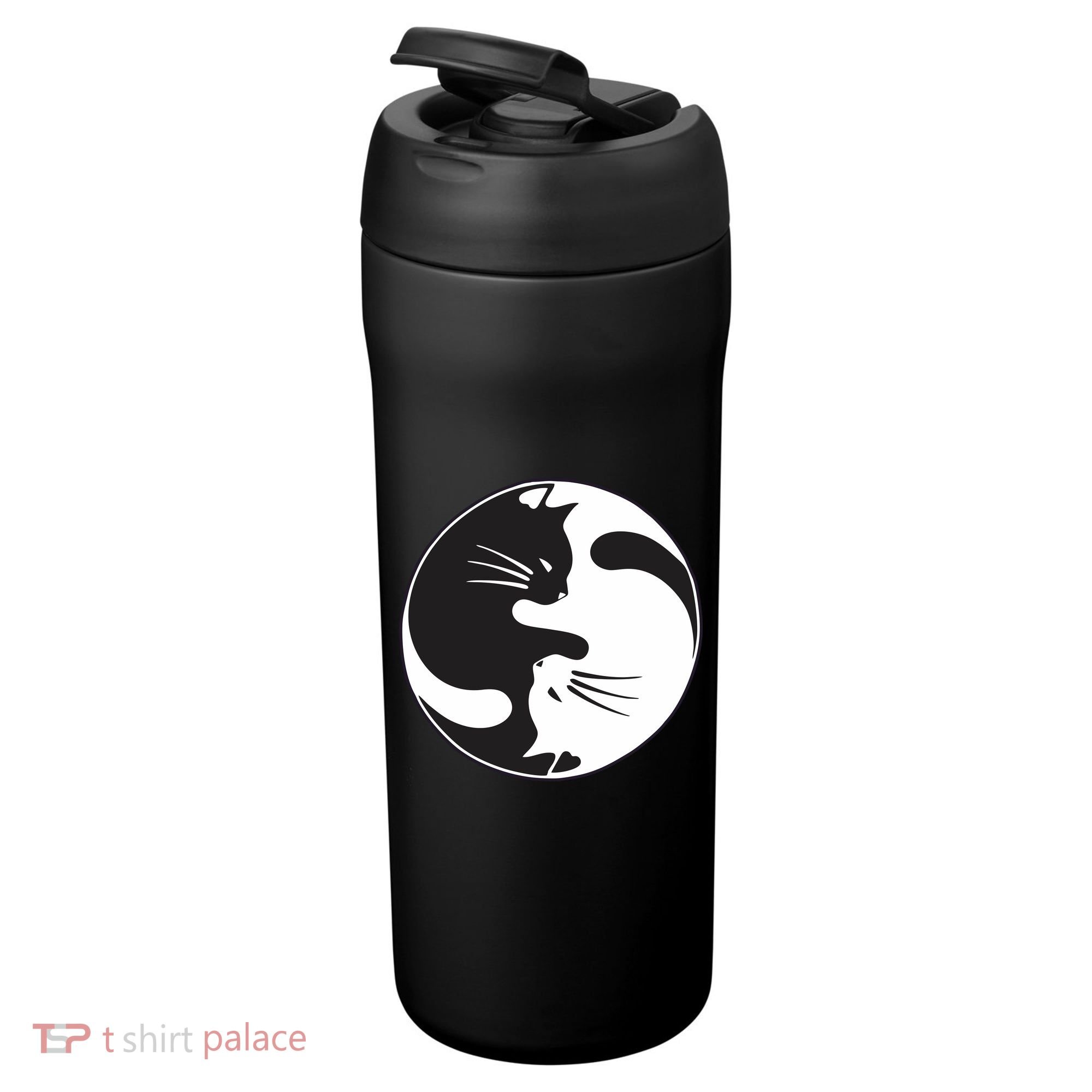 Kawaki Ying Yang Cat 24oz Duet Stainless Steel Tumbler